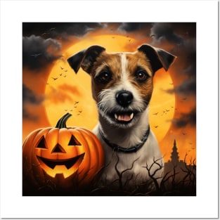 Jack Russell terrier Halloween Posters and Art